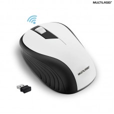 Mouse sem Fio Óptico 2.4Ghz 1200Dpi Preto Branco Multilaser MO216